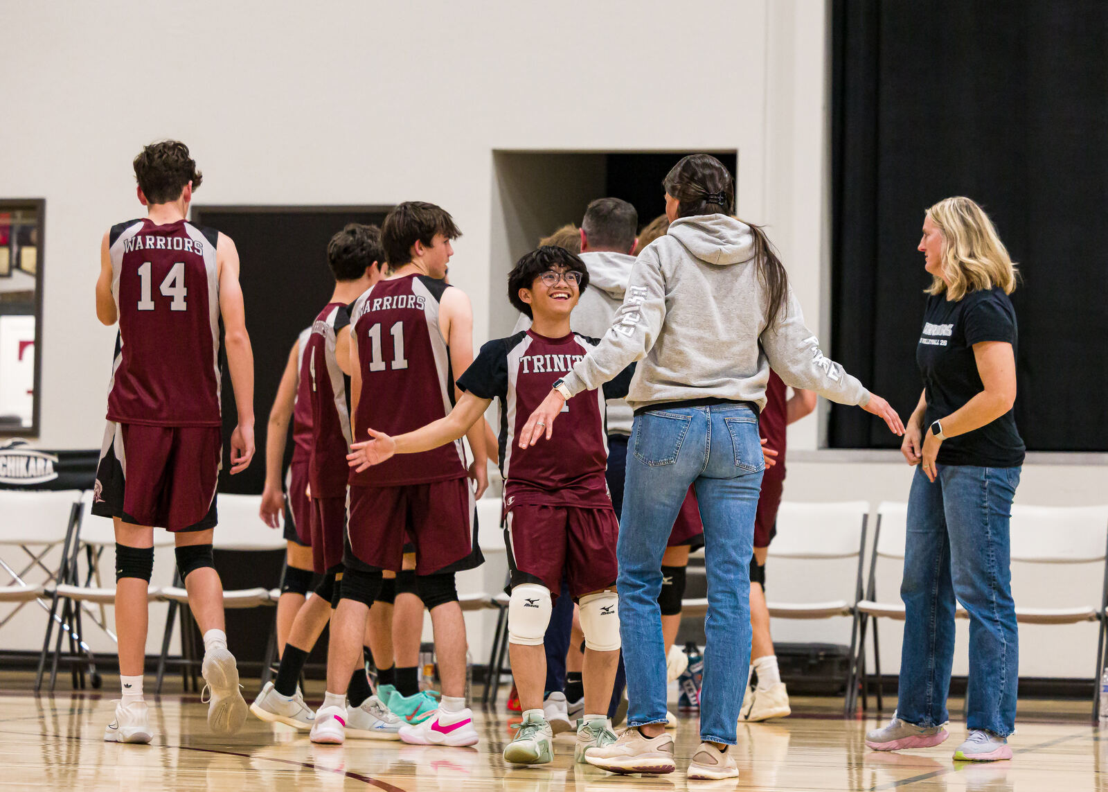 High School Boys Volleyball in action