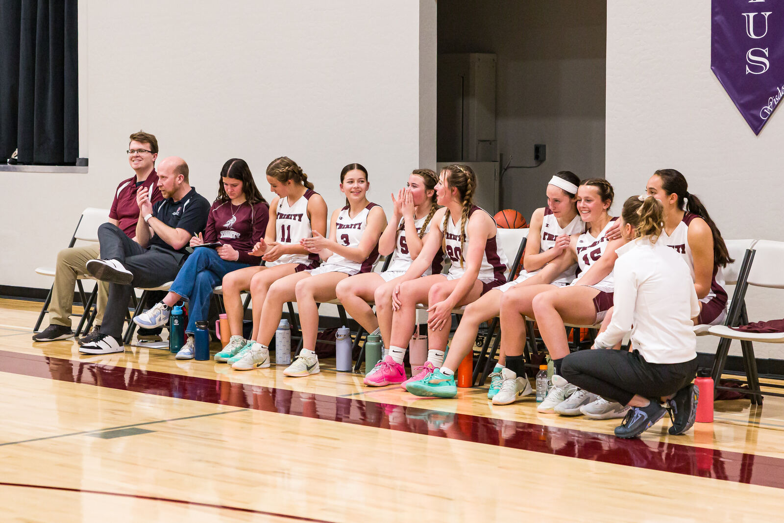 High School Girls Basketball in action