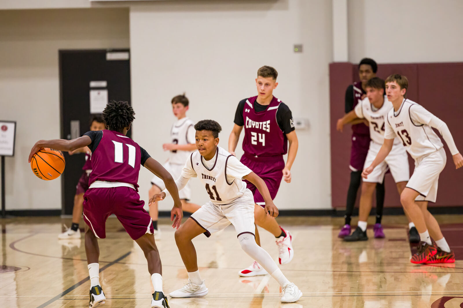 Junior High Boys Basketball in action, photo 2