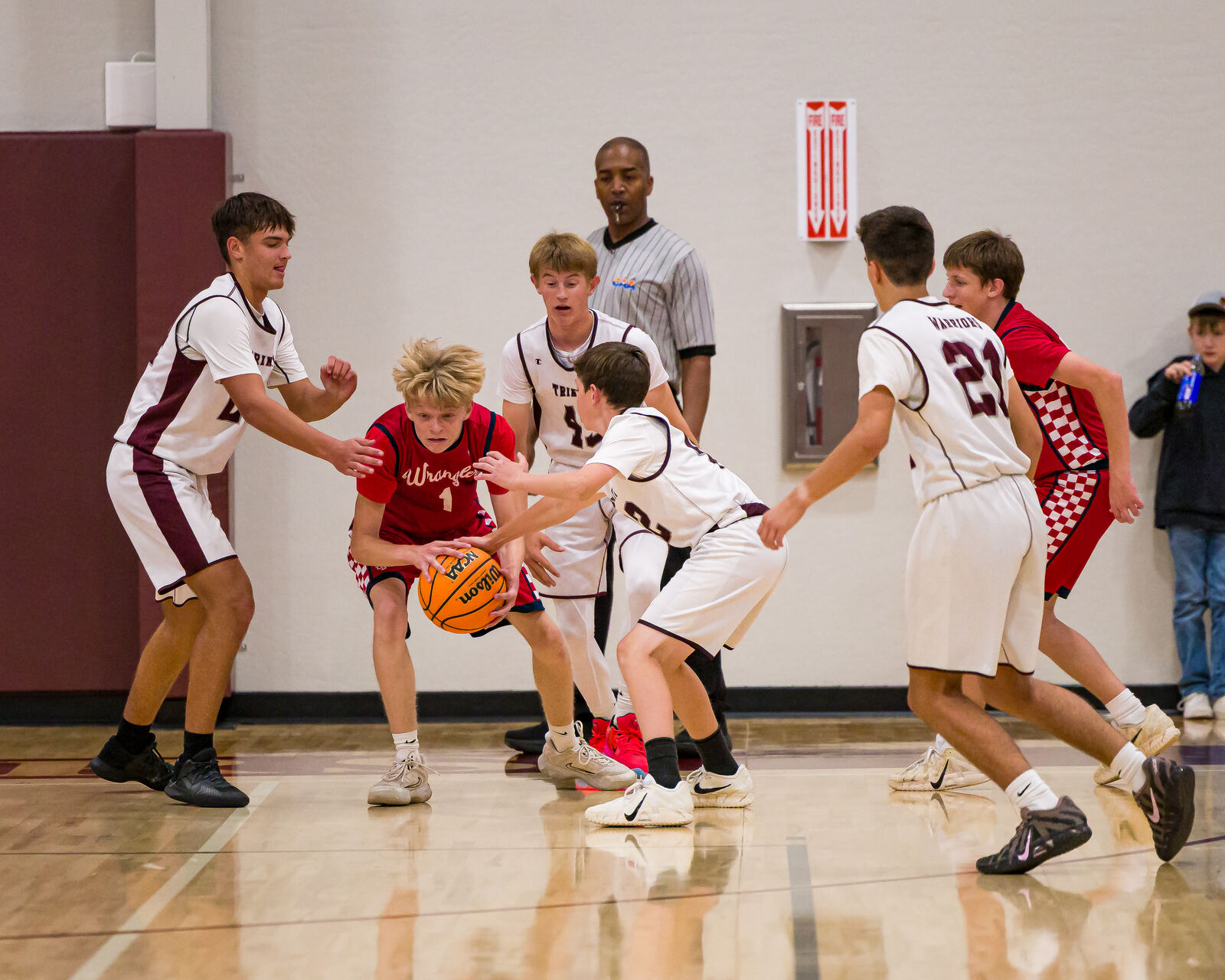 Junior High Boys Basketball in action, photo 3