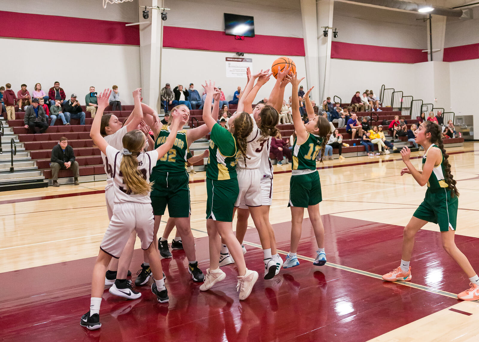 Junior High Girls Basketball in action, photo 2