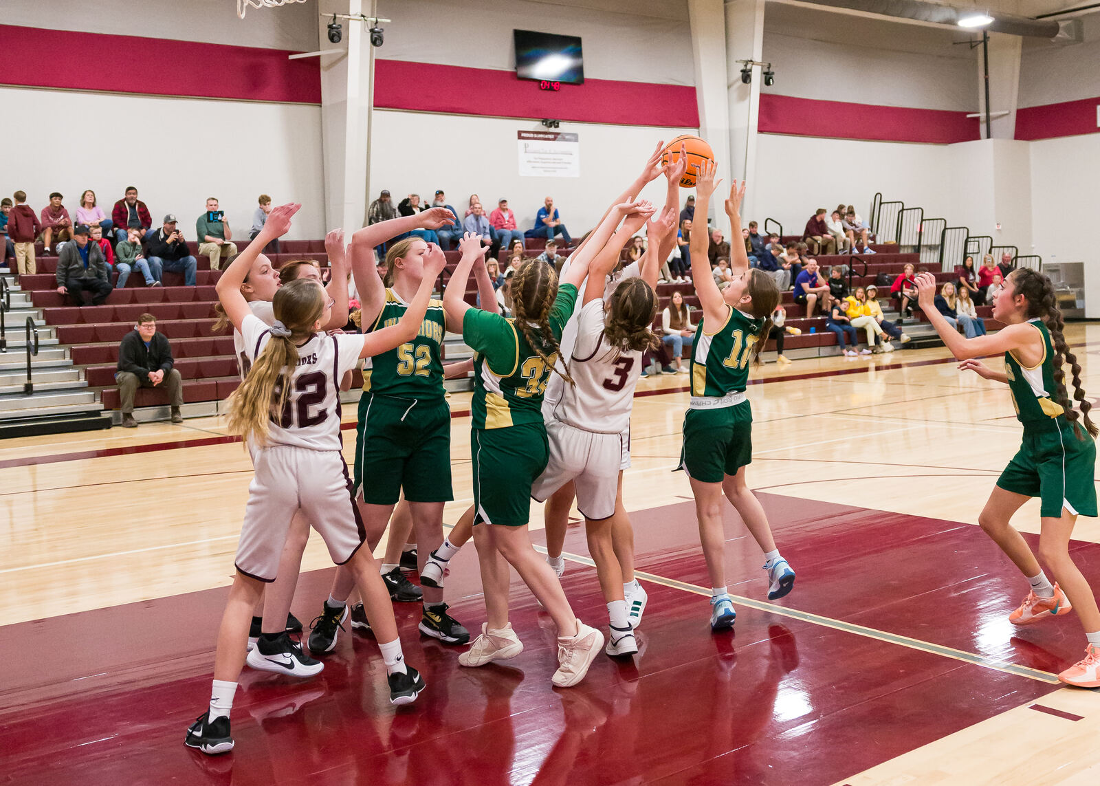 Junior High Girls Basketball in action, photo 3