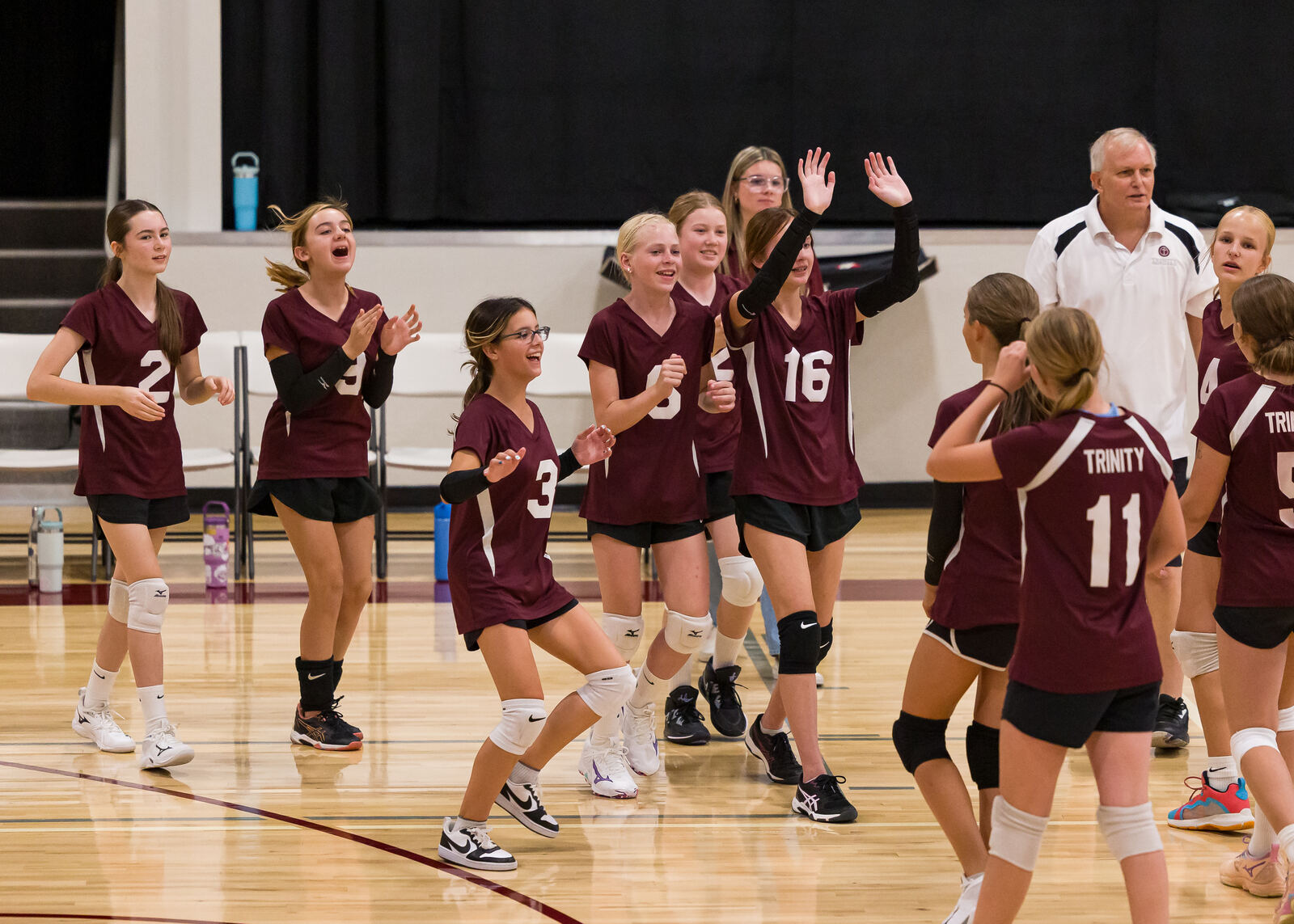 Junior High Girls Volleyball in action