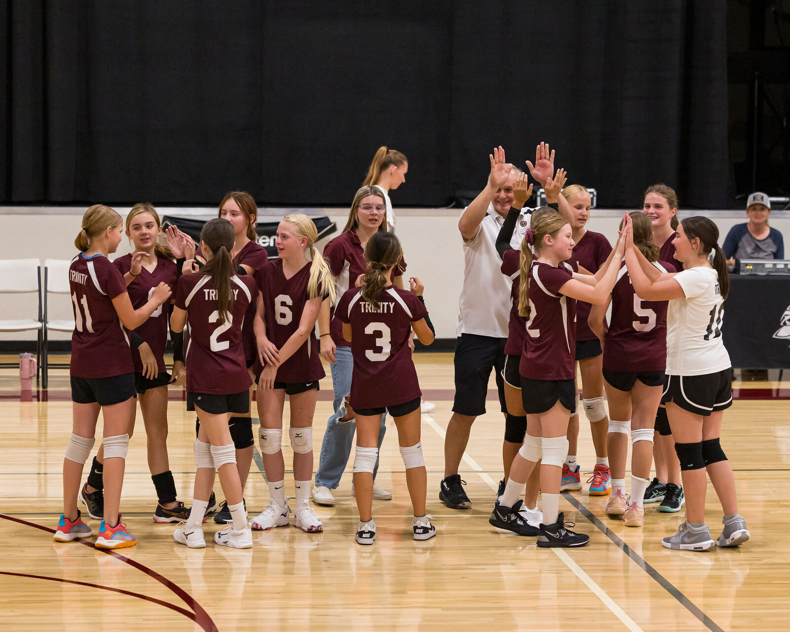 Junior High Girls Volleyball in action, photo 2